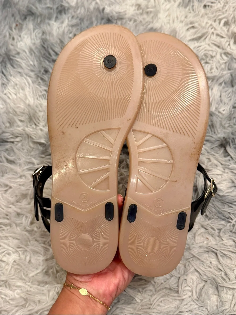 Kate Spade Studded Bow Jelly Sandals Size 8 - Excellent Condition